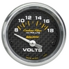 2-1/16" VOLTMETER, 8-18V, CARBON FIBER